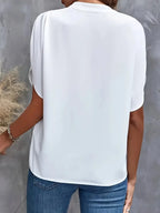 Annemie | Stilfuld V-Hals Flydende Bluse